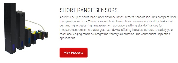 Acuity Short Range Laser Sensors