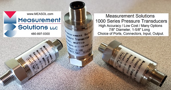 Measurement Solutions Pressure Transducers